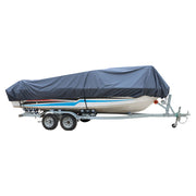DURAFORCE Boat Cover Gray 600D Marine Grade Polyester Canvas Trailerable Waterproof