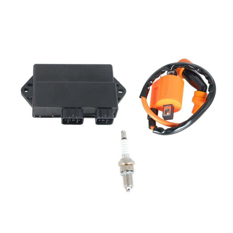 DURAFORCE Ignition Coil CDI Box & Spark Plug For Yamaha Warrior 350 YFM350X 1997-01