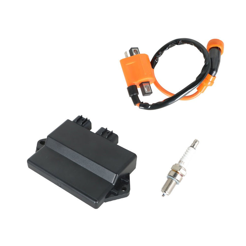 DURAFORCE Ignition Coil CDI Box & Spark Plug For Yamaha Warrior 350 YFM350X 1997-01