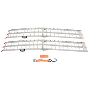 DURAFORCE 2 pcs Aluminum Ramp 1500 LBS Foldable Loading Ramps for Pickup Trucks Bed