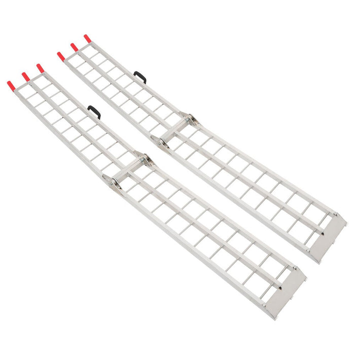 DURAFORCE 2 pcs Aluminum Ramp 1500 LBS Foldable Loading Ramps for Pickup Trucks Bed