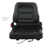 DURAFORCE Universal Forklift Seat Fold Down Tractor Seat Adjustable Back & Seatbelt