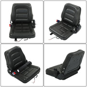 DURAFORCE Universal Forklift Seat Fold Down Tractor Seat Adjustable Back & Seatbelt