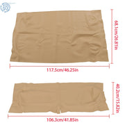 DURAFORCE 71753-G04/71602-G04 For EZGO TXT 1995-2013 Golf Cart Tan Front Seat Cover Set