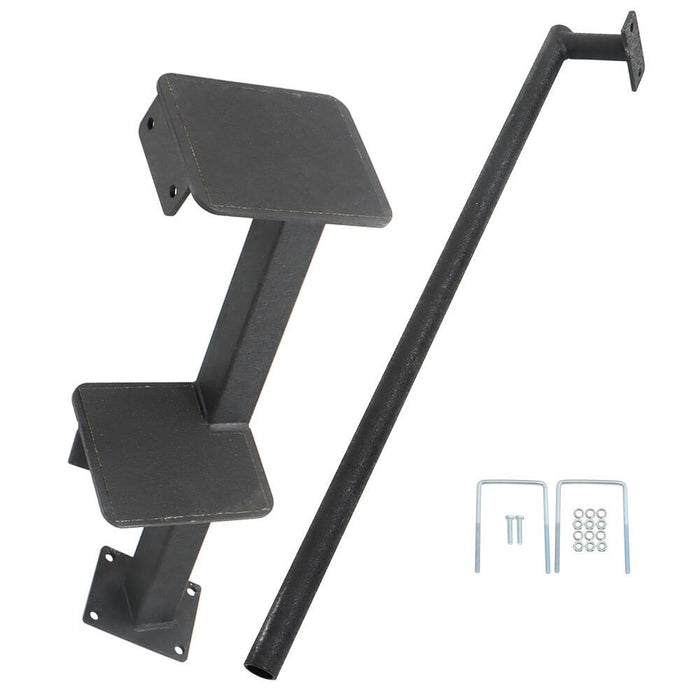 DURAFORCE 1×New Boat Step Dual Step Bass Boat Trailer Steps Universal Black Color