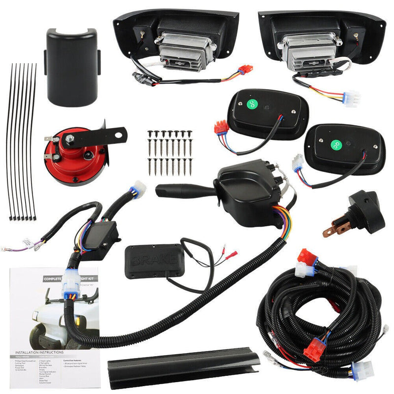 DURAFORCE For Club Car DS Golf Cart 12V LED Light Kit Headlight Tail Lights Horn Brake