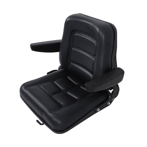 DURAFORCE Garden Lawn Mower Seat Excavator Forklift Seat with Adjustable Backrest Armrest