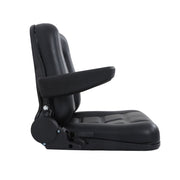 DURAFORCE Garden Lawn Mower Seat Excavator Forklift Seat with Adjustable Backrest Armrest