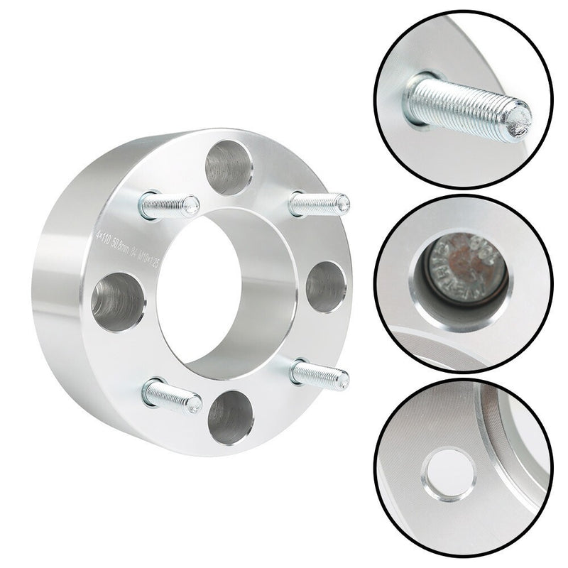 DURAFORCE 4Pcs 4x110 Wheel Spacers 2 Inch 74mm M10x1.25 For Suzuki Vinson 500 2003-2007