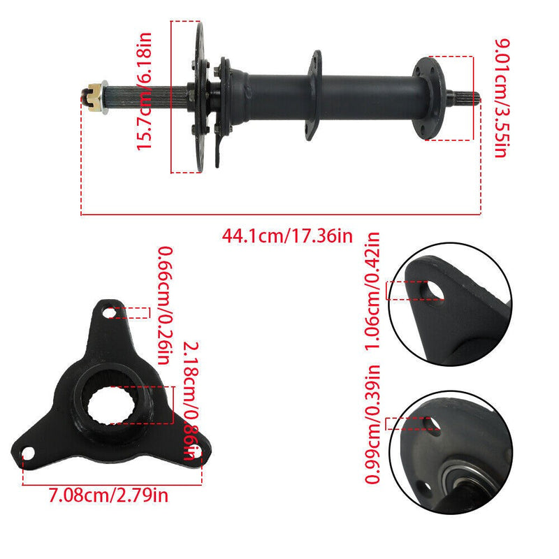 DURAFORCE For Go Kart ATV UTV Golf 3 Stud Wheels 40" Rear Differential Axle Kits