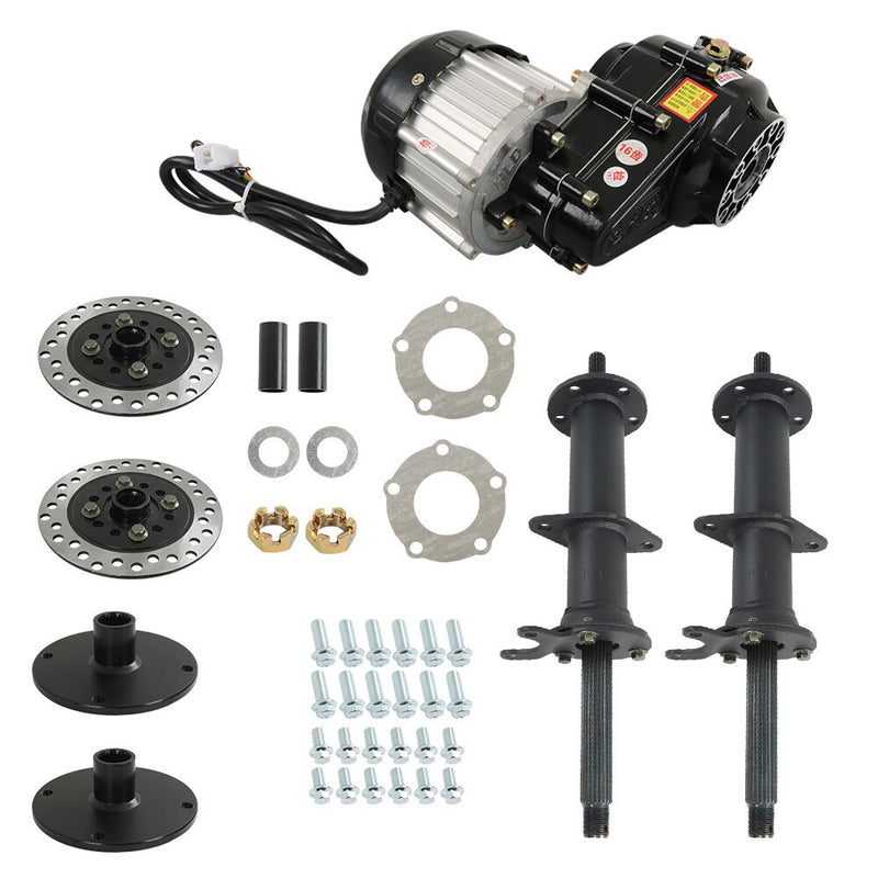 DURAFORCE Electric Differential Brushless 1000W Motor + 4 Stud Hub 40" Rear Axle Kit
