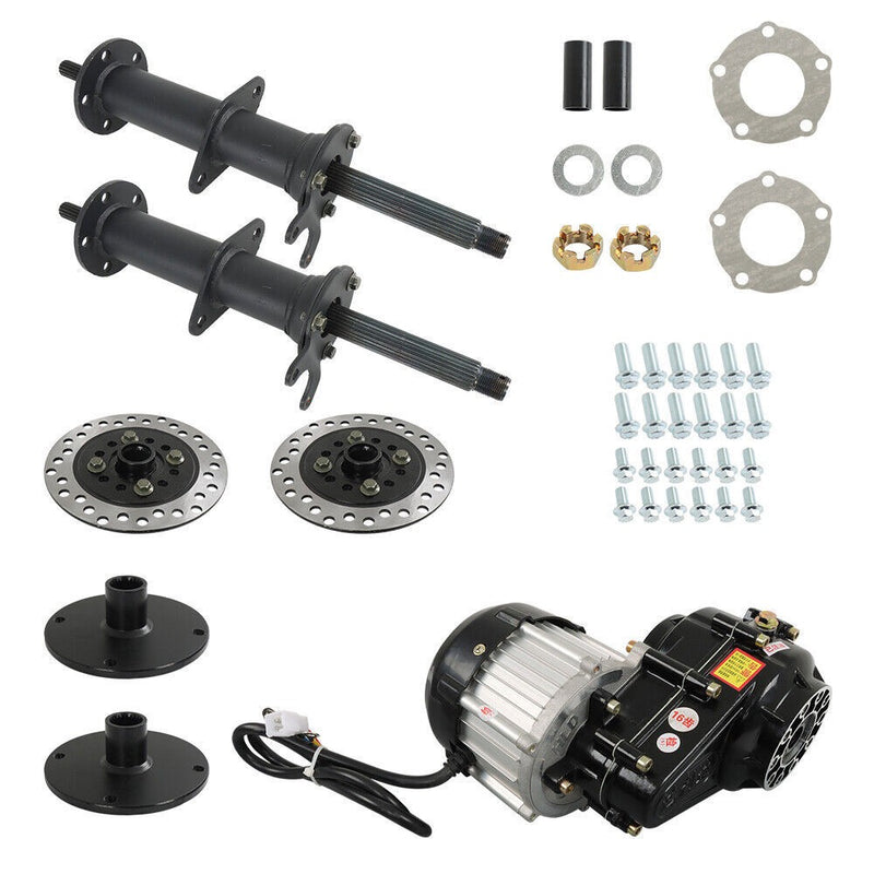 DURAFORCE Electric Differential Brushless 1000W Motor + 4 Stud Hub 40" Rear Axle Kit