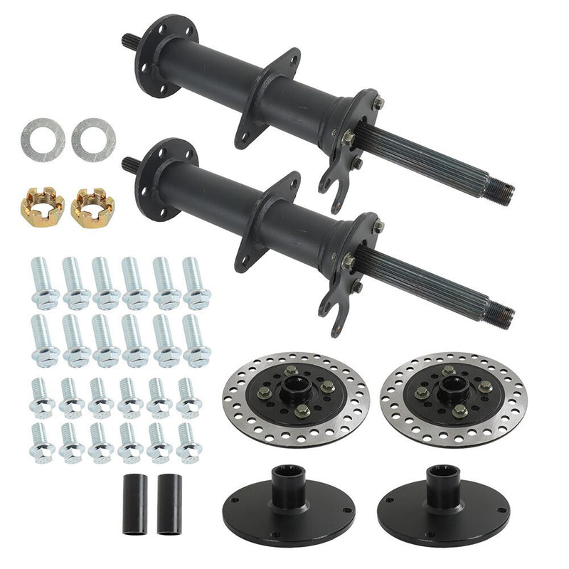 DURAFORCE 40" Rear Axle Kit 4-Stud Hub for 7"-8" Wheels Go Kart Golf Cart ATV Quad