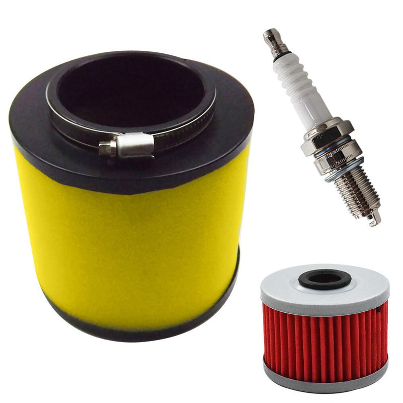 DURAFORCE 2x Air Oil Filter & Spark Plug Tune-Up Kit for 1988-2000 Honda FourTrax 300