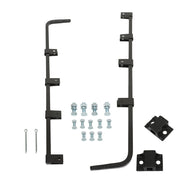 DURAFORCE 30" Heavy Duty Steel Semi Truck Mud Flap Hanger Pair Black Straight Set