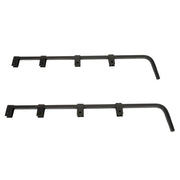 DURAFORCE 30" Heavy Duty Steel Semi Truck Mud Flap Hanger Pair Black Straight Set