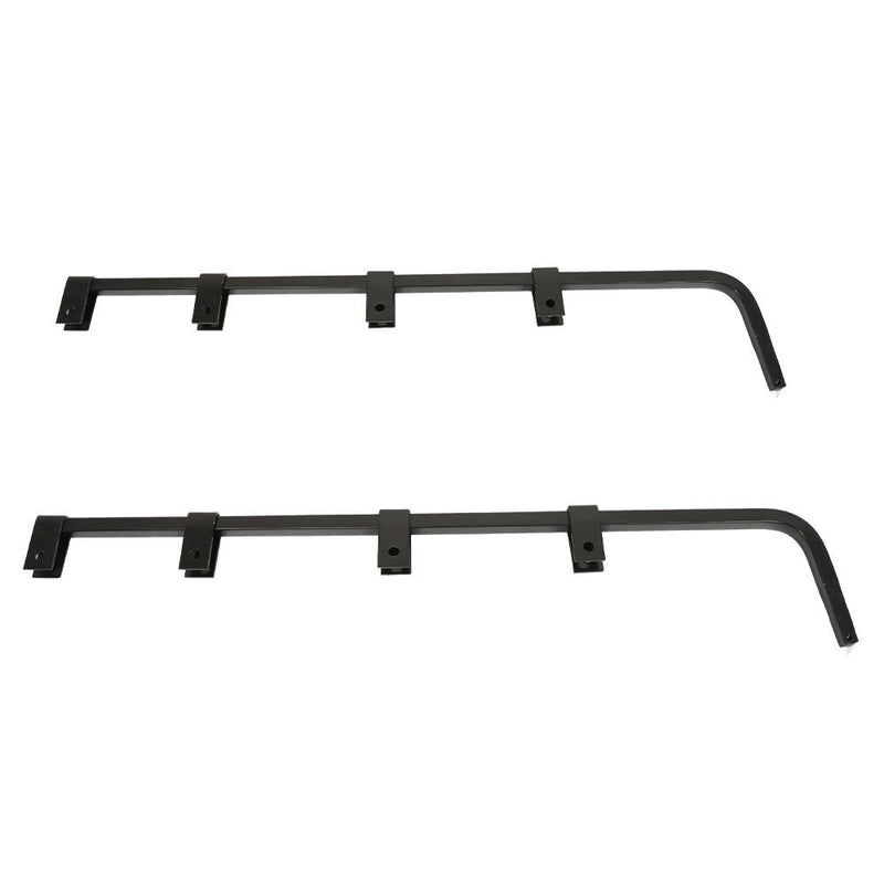 DURAFORCE 30" Heavy Duty Steel Semi Truck Mud Flap Hanger Pair Black Straight Set