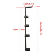 DURAFORCE 30" Heavy Duty Steel Semi Truck Mud Flap Hanger Pair Black Straight Set