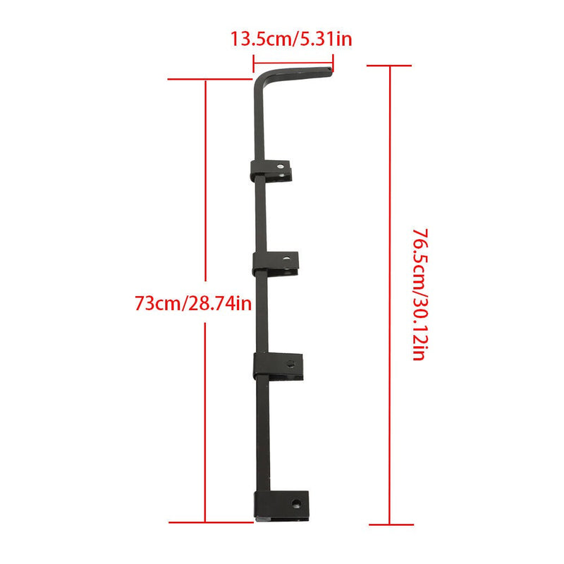 DURAFORCE 30" Heavy Duty Steel Semi Truck Mud Flap Hanger Pair Black Straight Set