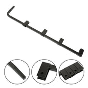 DURAFORCE 30" Heavy Duty Steel Semi Truck Mud Flap Hanger Pair Black Straight Set