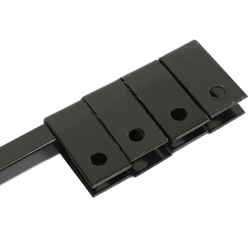 DURAFORCE 30" Heavy Duty Steel Semi Truck Mud Flap Hanger Pair Black Straight Set