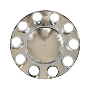 DURAFORCE Chrome 33mm Thread-On Hubcap Kit Front Axle Wheel Cover with Flat Head Lug Nuts