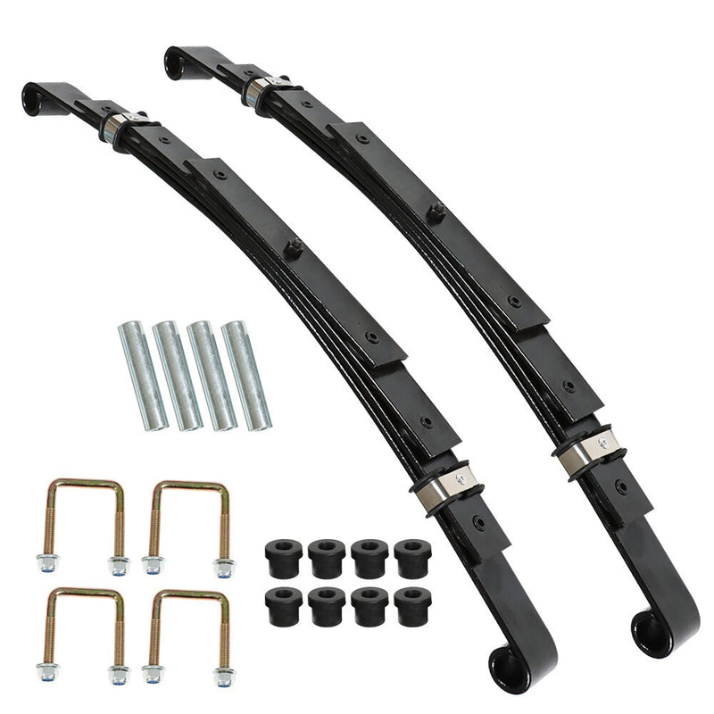 DURAFORCE Set of 2 Heavy Duty Rear 4 Leaf Springs for EZGO TXT Golf Cart 1995-2013