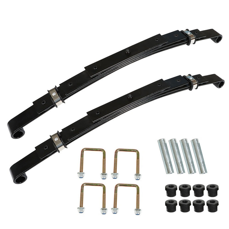 DURAFORCE Set of 2 Heavy Duty Rear 4 Leaf Springs for EZGO TXT Golf Cart 1995-2013