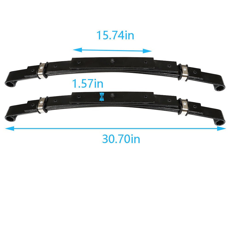 DURAFORCE Set of 2 Heavy Duty Rear 4 Leaf Springs for EZGO TXT Golf Cart 1995-2013