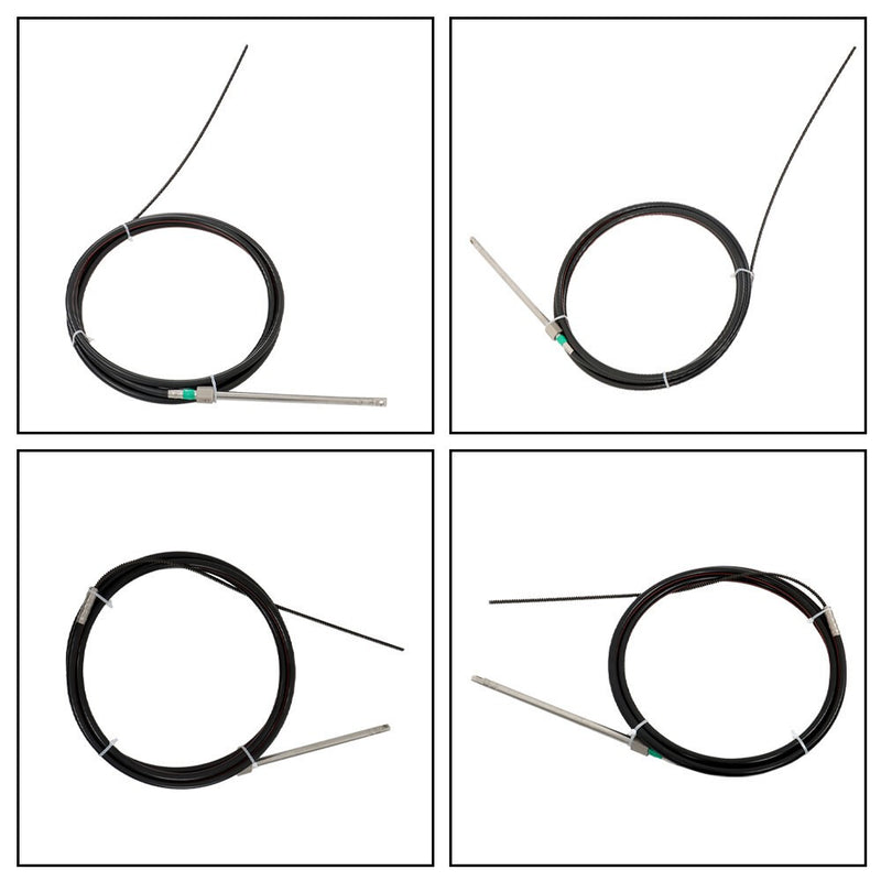 DURAFORCE 15ft Boat Rotary Steering System Kit with Cable & Wheel for Outboard Motor