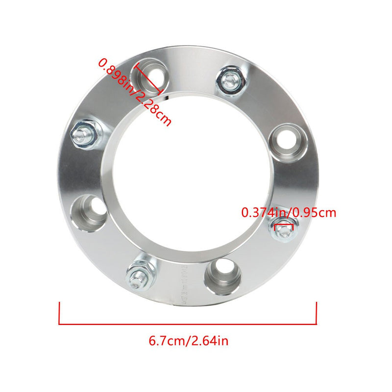 DURAFORCE Can-Am 4x137 1.5" 110mm Hub M10x1.25 Wheel Spacers 4pcs Silver