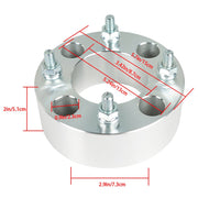 DURAFORCE 2pcs 2" 4x110 Wheel Spacer 74mm M10x1.25 for Honda Rancher 350 2000-2009 Silver