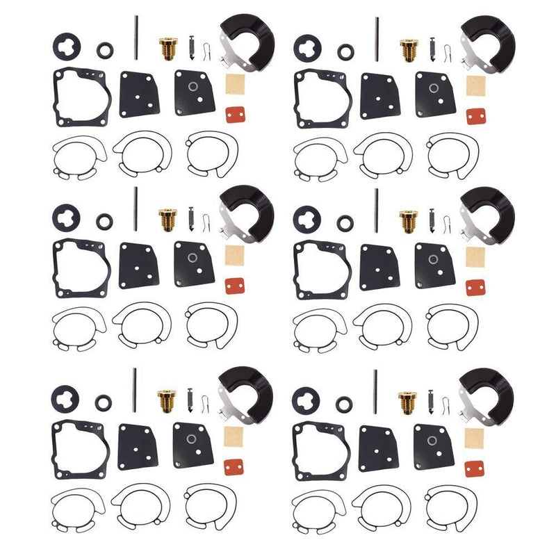 DURAFORCE Johnson Evinrude V4 V6 90-175HP 6X Carburetor Kit 18-7247 438996 436852