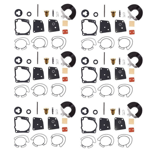 DURAFORCE Johnson Evinrude V4 V6 90-175HP 6X Carburetor Kit 18-7247 438996 436852