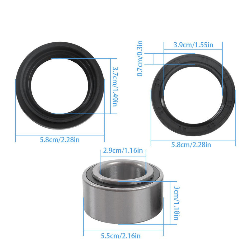 DURAFORCE Arctic Cat Front Wheel Hub Bearings & Seals Kit 250-650 Models
