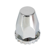 DURAFORCE Chrome Hub Cover Kit 33mm Front & Rear Lug Semi Truck Wheel Axle Covers