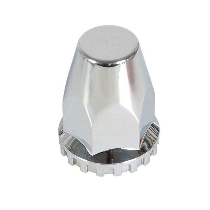 DURAFORCE Chrome Hub Cover Kit 33mm Front & Rear Lug Semi Truck Wheel Axle Covers