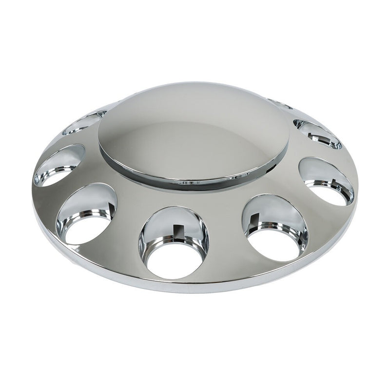 DURAFORCE Chrome Front Axle Wheel Cover Hub Cap 33mm Thread-On Flat Head Lug Nuts