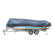DURAFORCE Gray 17-19ft Waterproof 600D Marine Polyester Boat Cover Trailerable Canvas