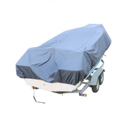 DURAFORCE Gray 17-19ft Waterproof 600D Marine Polyester Boat Cover Trailerable Canvas