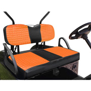 DURAFORCE Orange Diamond Stitch Seat Covers Front & Rear for Golf Cart EZGO Medalist TXT
