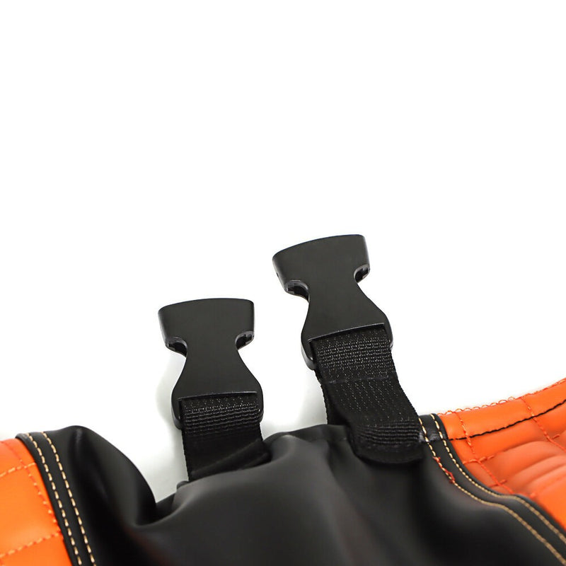 DURAFORCE Orange Diamond Stitch Seat Covers Front & Rear for Golf Cart EZGO Medalist TXT