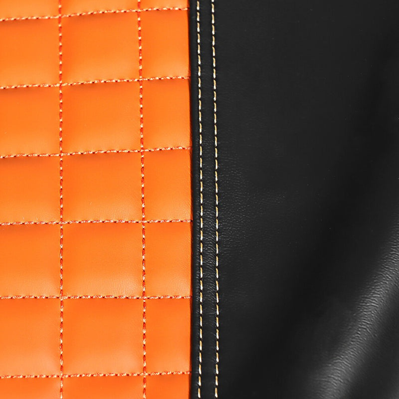 DURAFORCE Orange Diamond Stitch Seat Covers Front & Rear for Golf Cart EZGO Medalist TXT