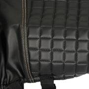 DURAFORCE Golf Cart Front Seat Cover Black Diamond Stitch EZGO Club Car Yamaha PVC