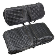 DURAFORCE Golf Cart Front Seat Cover Black Diamond Stitch EZGO Club Car Yamaha PVC