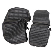 DURAFORCE Golf Cart Front Seat Cover Black Diamond Stitch EZGO Club Car Yamaha PVC