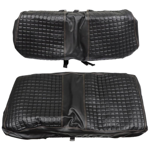 DURAFORCE Black Golf Cart Front Seat Cover Diamond Stitch Club Car DS New