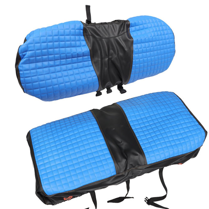 DURAFORCE 2PCS Blue Diamond Stitch Front Seat Covers for EZGO Medalist TXT 1994-2013