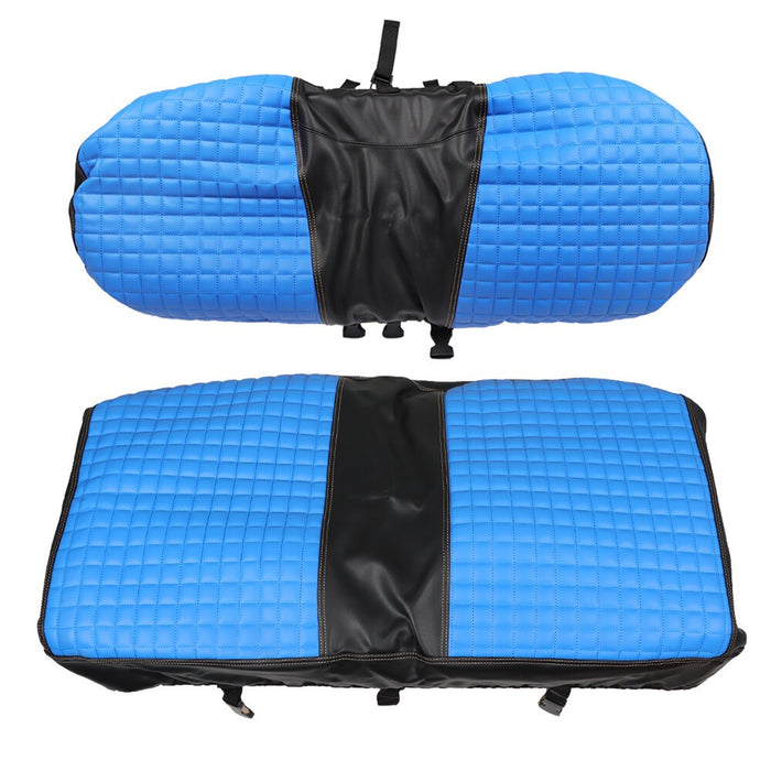 DURAFORCE 2PCS Blue Diamond Stitch Front Seat Covers for EZGO Medalist TXT 1994-2013