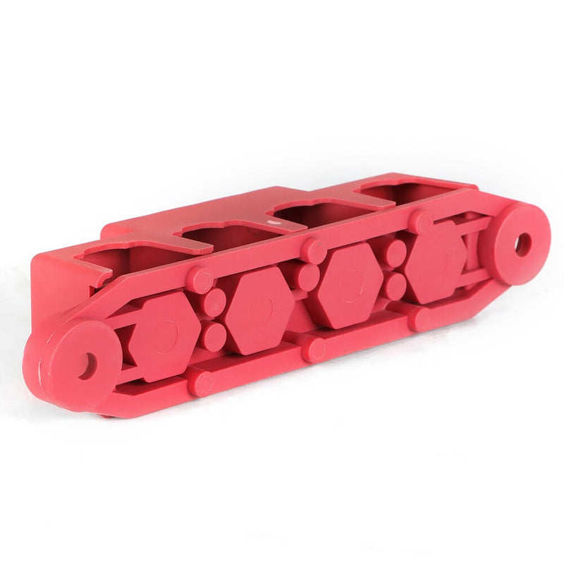 DURAFORCE 12V 250A 4 Post Red Busbar Power Distribution Block with Cover 5/16